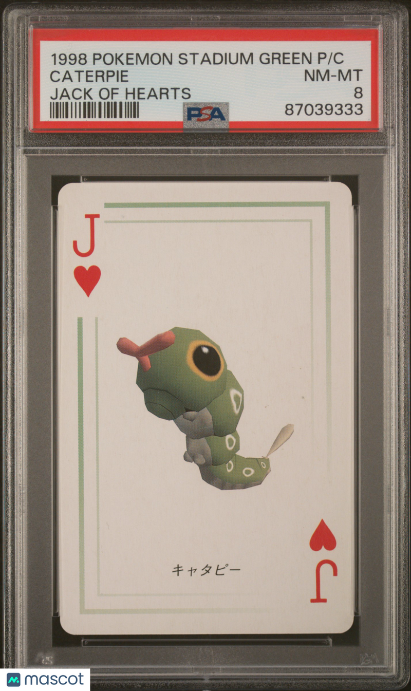 1998 Pokemon Stadium Green Version Playing Cards Caterpie PSA 8