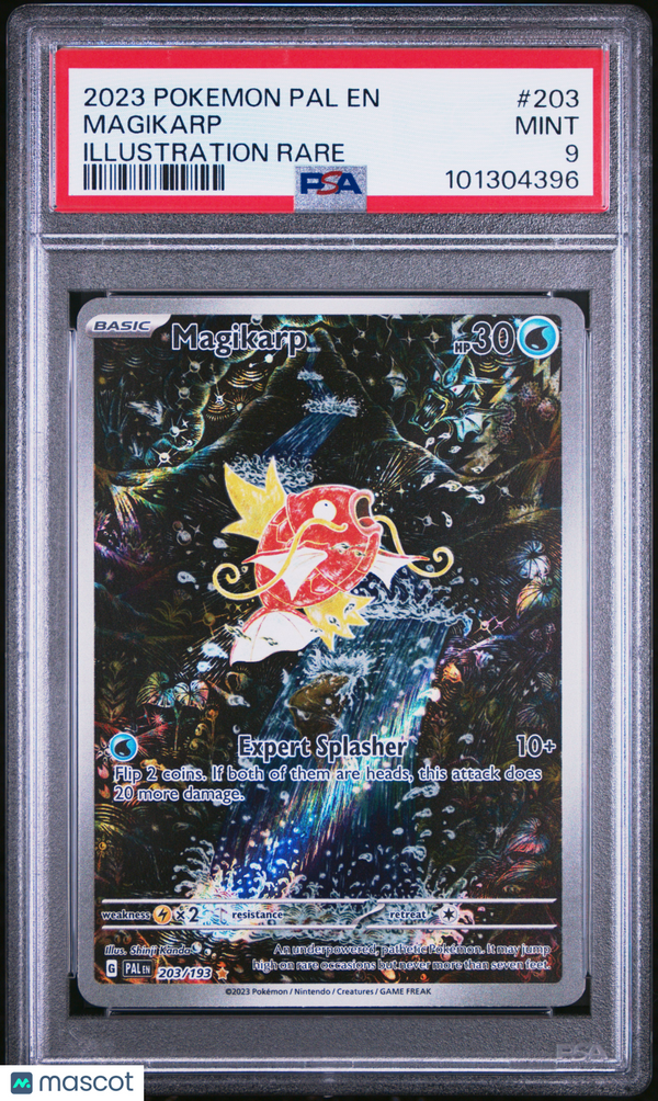 2023 Pokemon Paldea Evolved Magikarp #203 Illustration Rare PSA 9 MINT