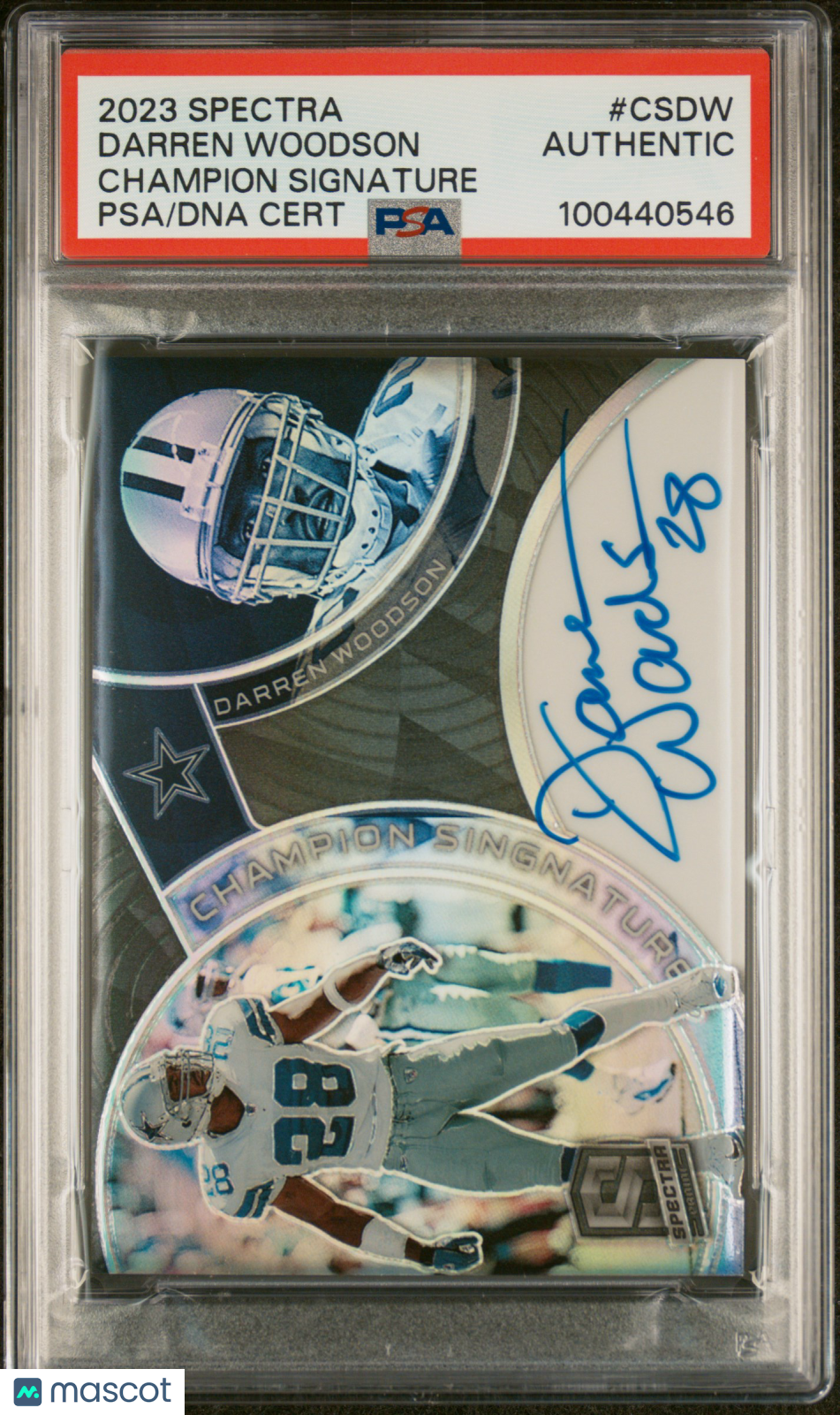 2023 Spectra Champion Signatures Darren Woodson On Card Auto PSA Authentic