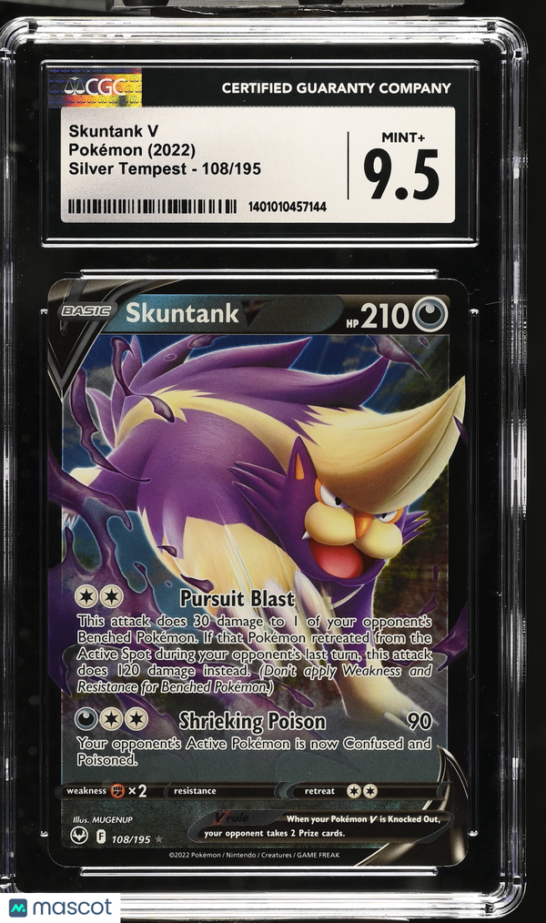 2022 Pokémon Skuntank V #108/195 English CGC 9.5