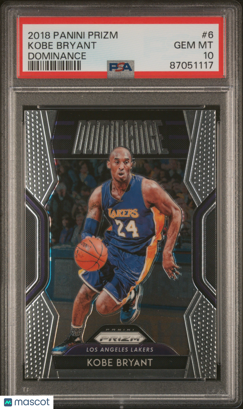 2018 Panini Prizm Dominance Kobe Bryant #6 PSA 10