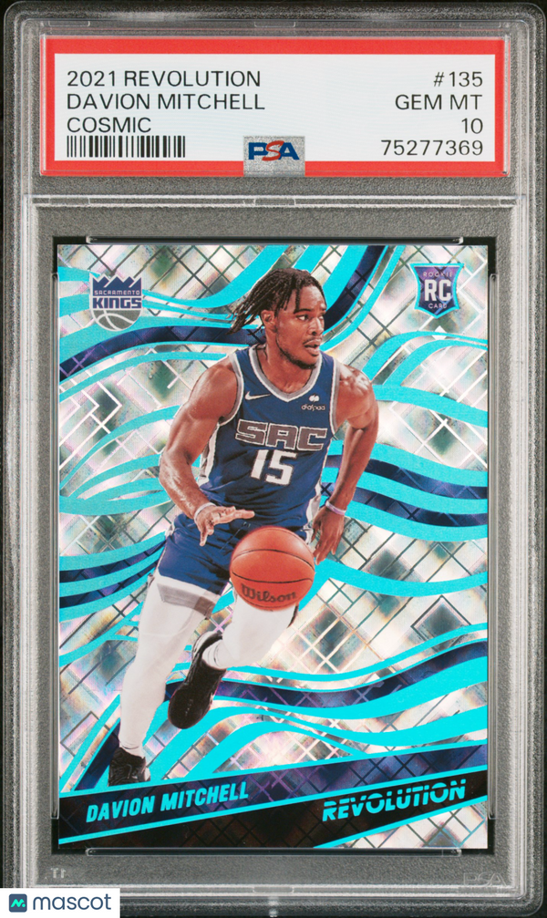 2021 Panini Revolution Davion Mitchell Cosmic #135 PSA 10
