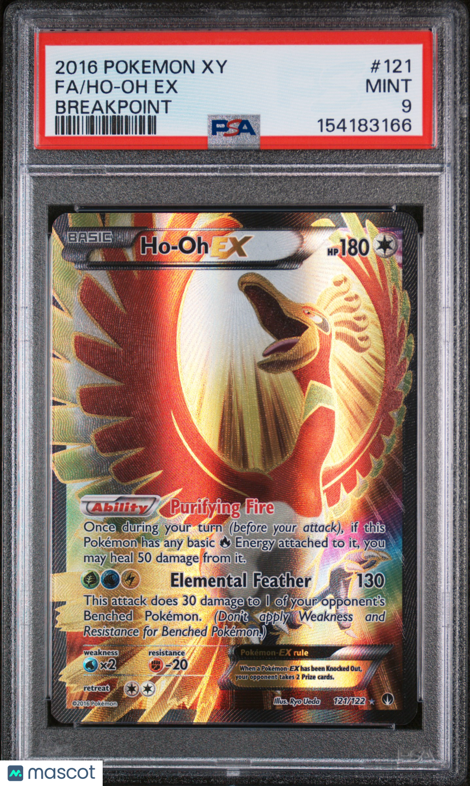 2016 Pokemon Xy Breakpoint Ho-Oh EX #121 Breakpoint Fa PSA 9