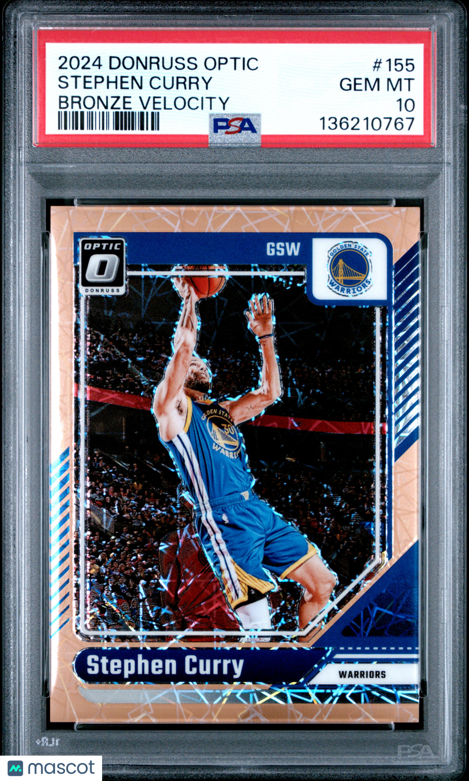 2024 Donruss Optic Stephen Curry Bronze Velocity 00/125 PSA 10 GEM MINT Warriors