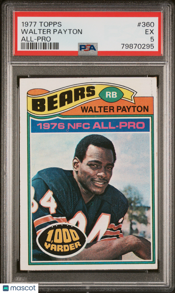 1977 Topps Walter Payton All Pro #360 PSA 5