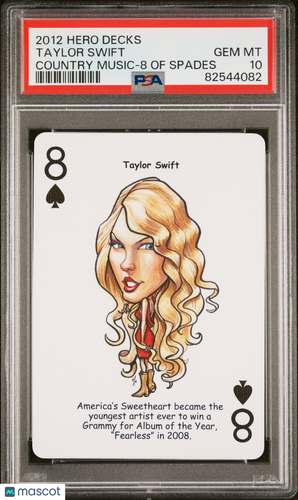 2012 Hero Decks Country Music Taylor Swift PSA 10
