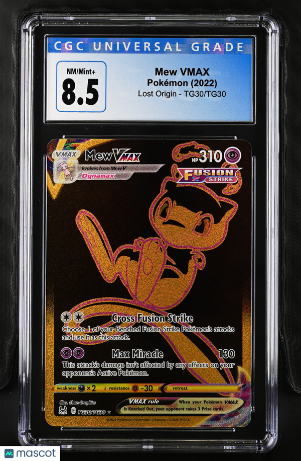 2022 Pokémon Lost Origin Mew VMAX #TG30/TG30 English CGC 8.5