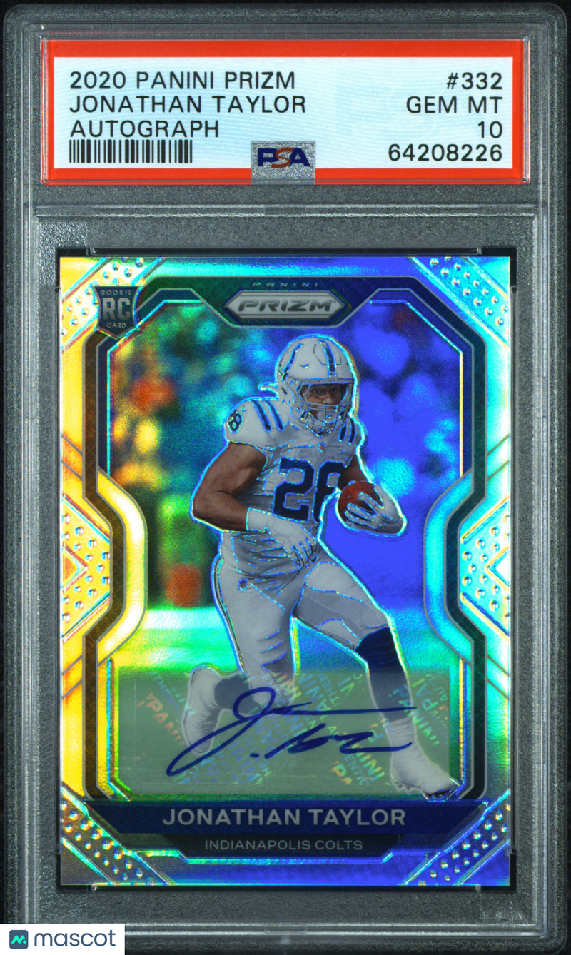 2020 Panini Prizm Silver Jonathan Taylor Autograph