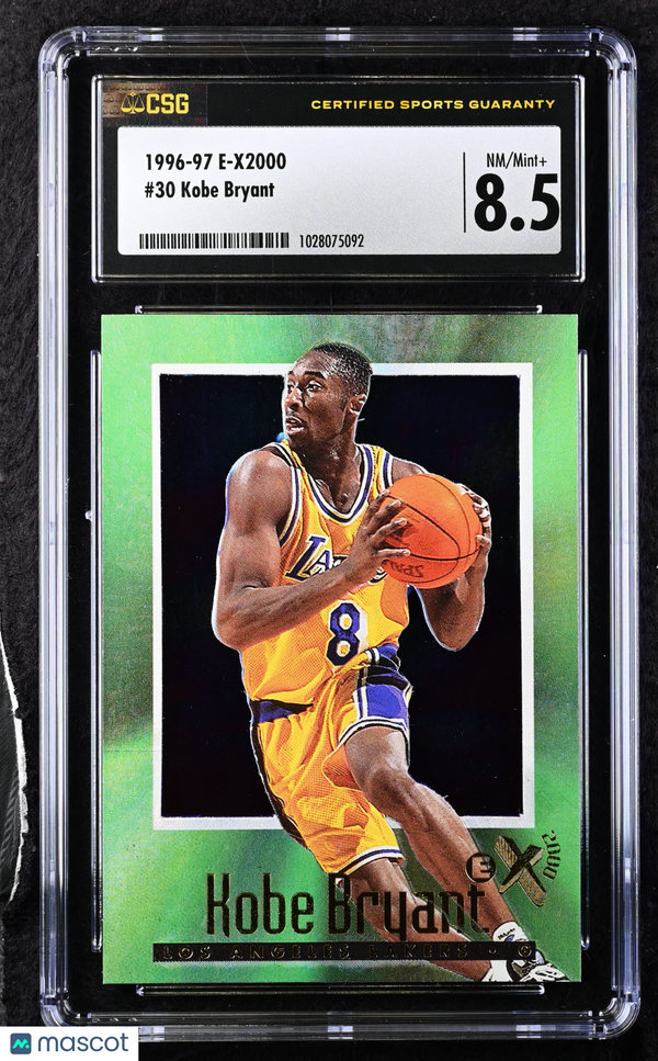 1996 E-X2000 Kobe Bryant #30 CGC 8.5 Basketball