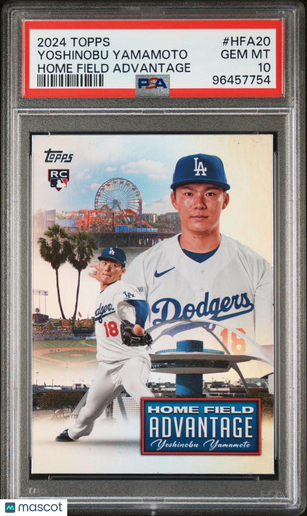 2024 Topps Home Field Advantage Yoshinobu Yamamoto #HFA20 PSA 10 GEM MINT RC