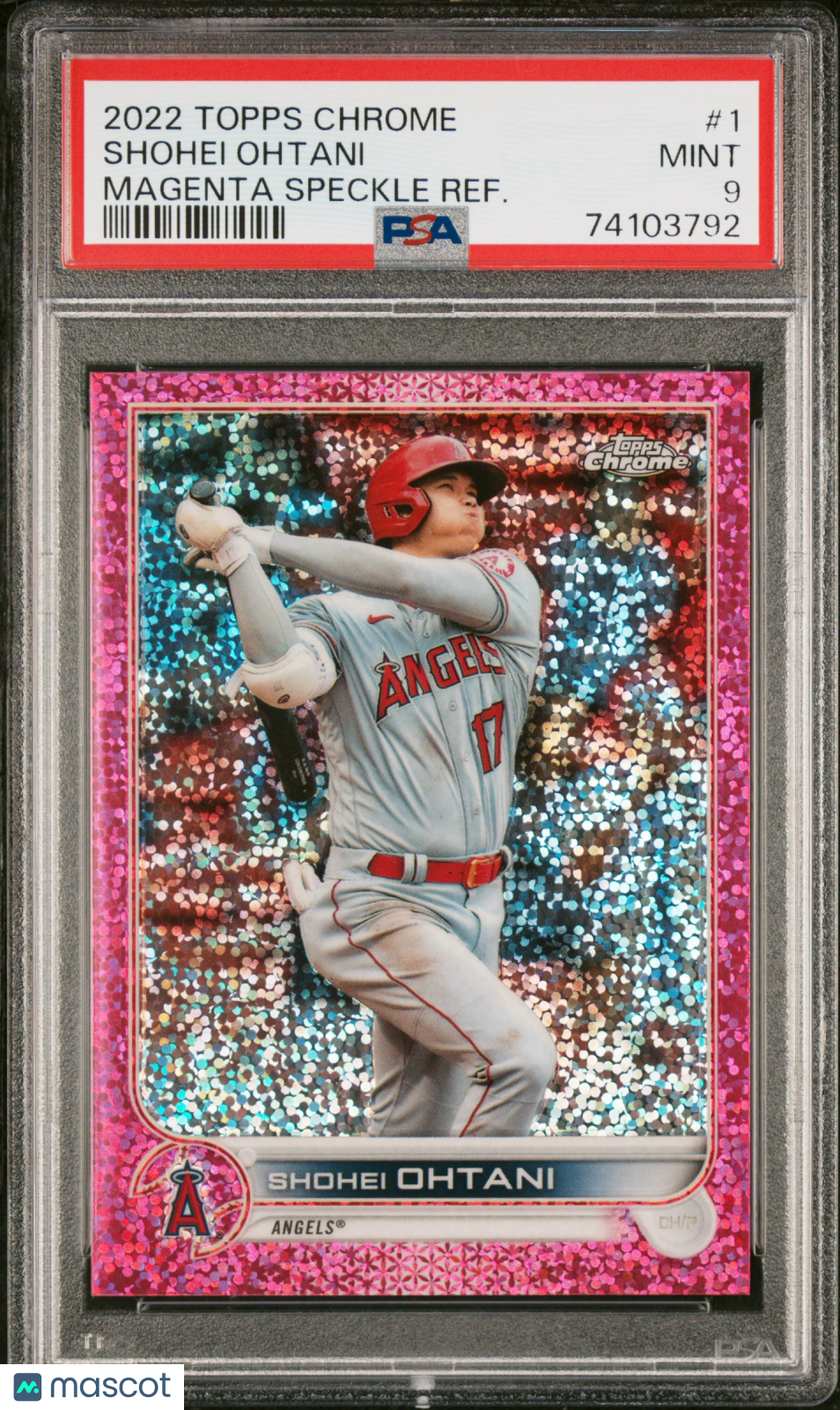 2022 Topps Chrome Shohei Ohtani Magenta Speckle Refractor /350 #1 PSA 9