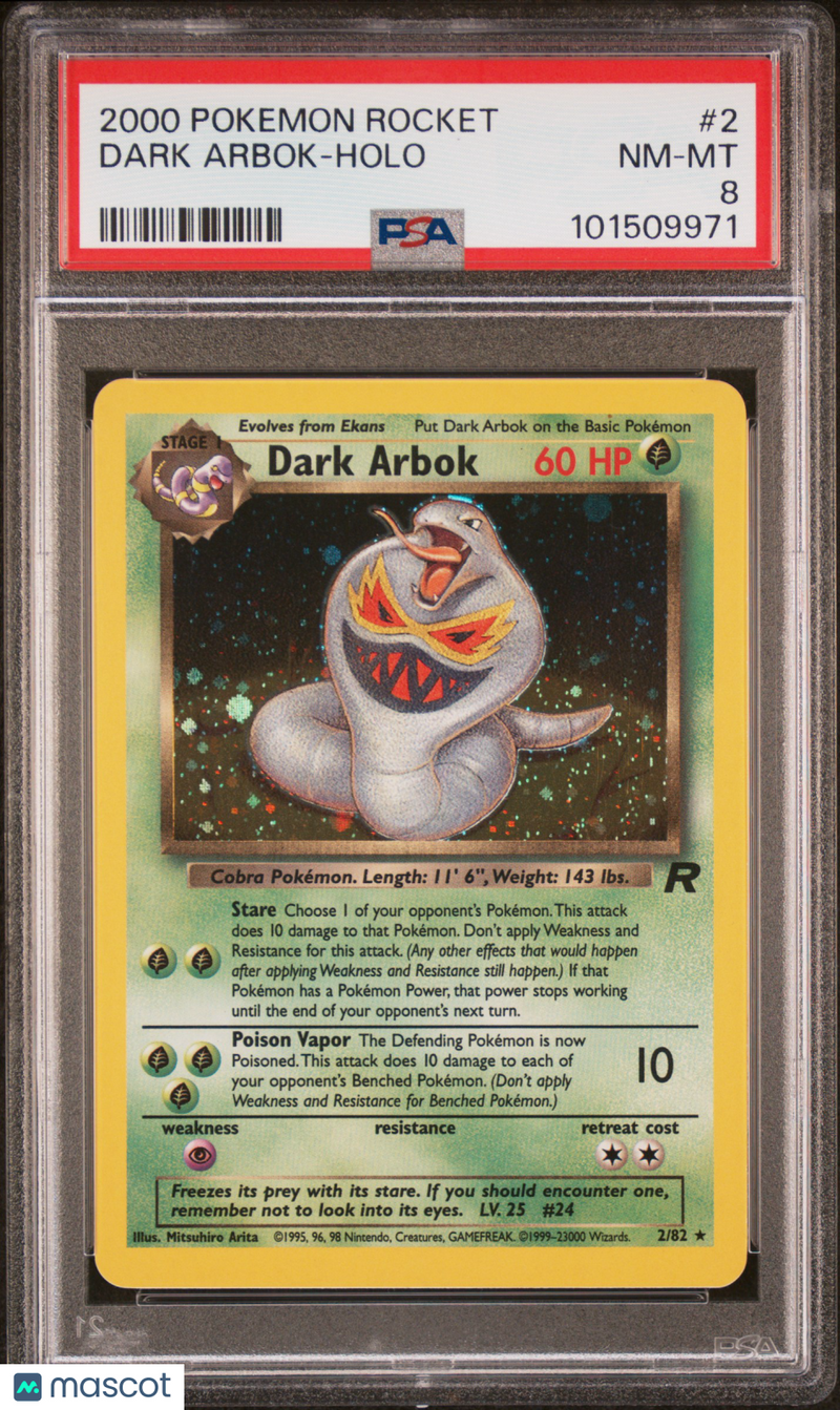 2000 Pokemon Rocket PokéMon TCG Dark Arbok