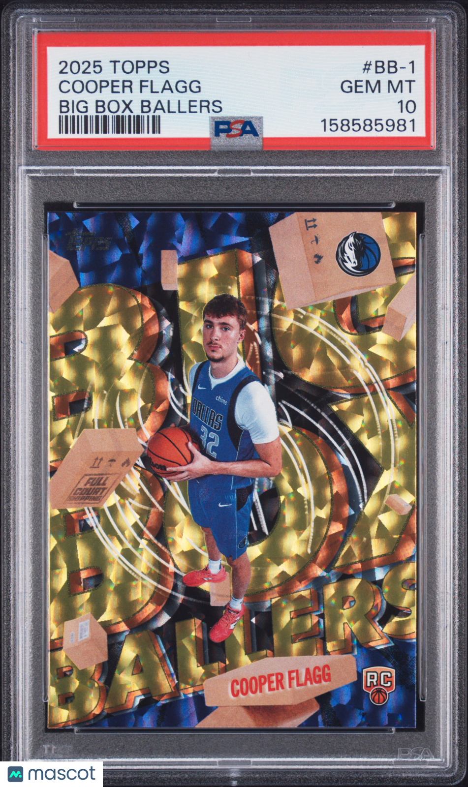 2025 Topps Big Box Ballers Cooper Flagg Rookie #BB-1 PSA 10 GEM MINT Mavericks