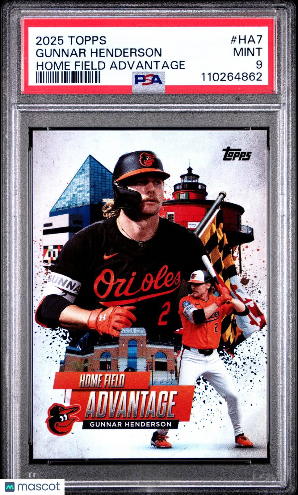 2025 Topps Home Field Advantage Gunnar Henderson #HA7 PSA 9