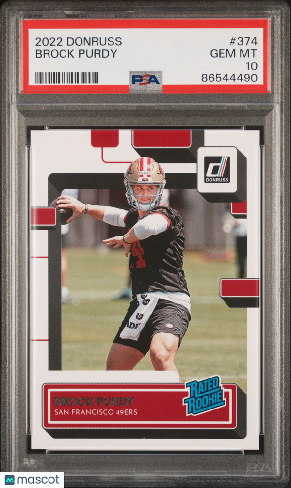 2022 Panini Donruss Brock Purdy #374 PSA 10 Football