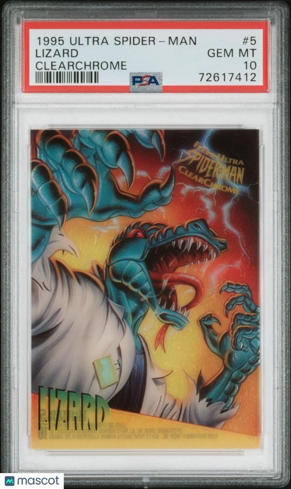 1995 Ultra Spider-Man Clearchrome Lizard #5 PSA 10