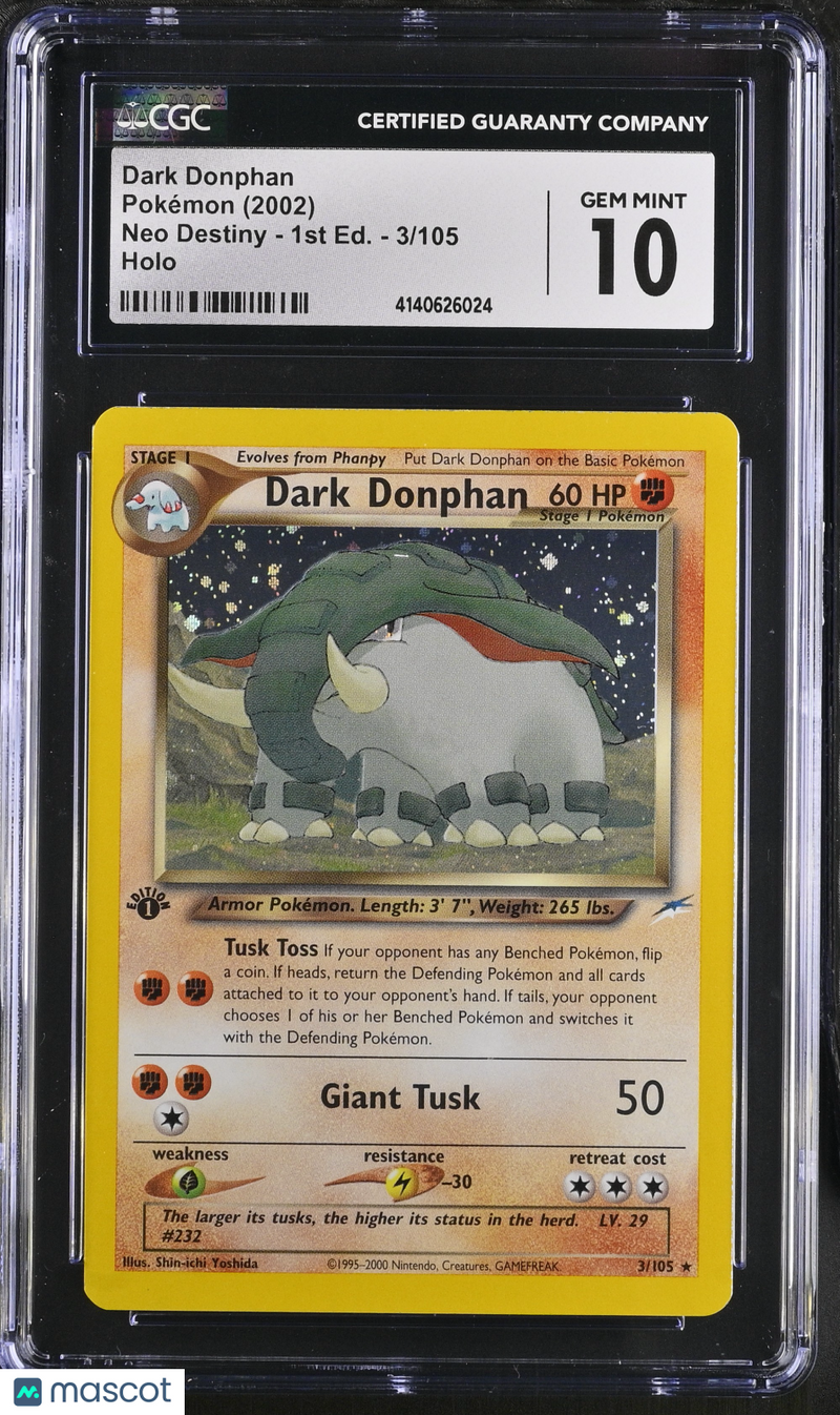 2002 Neo Destiny - 1st Edition Pokémon Dark Donphan