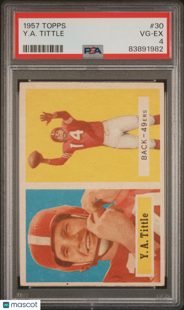 1957 Topps Y. A. Tittle #30 PSA 4 Football