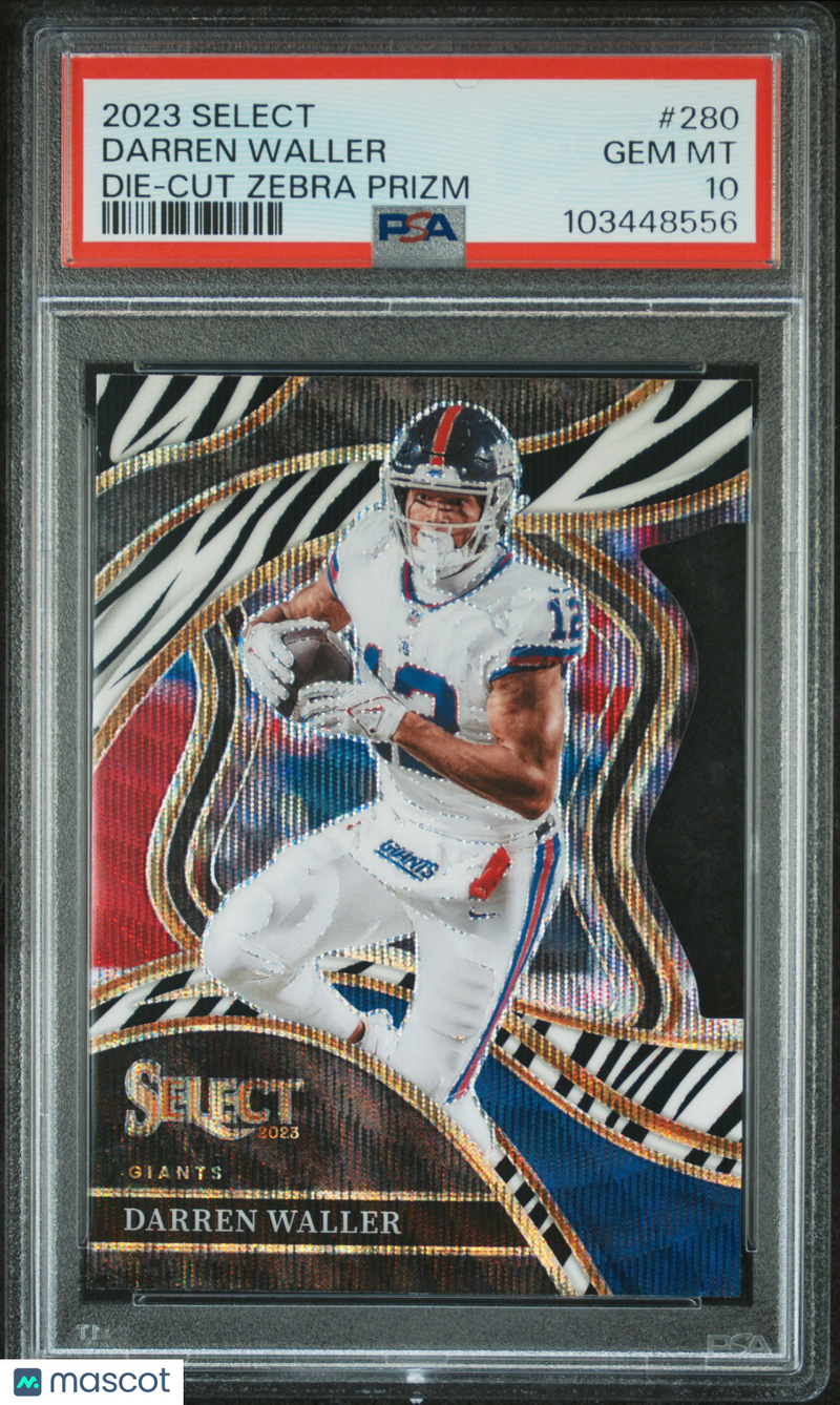 2023 Panini Select Darren Waller Die Cut Zebra PSA 10 GEM MINT POP 1