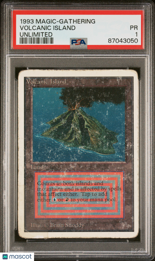 1993 Magic The Gathering Unlimited MTG Volcanic Island POP 1 PSA 1