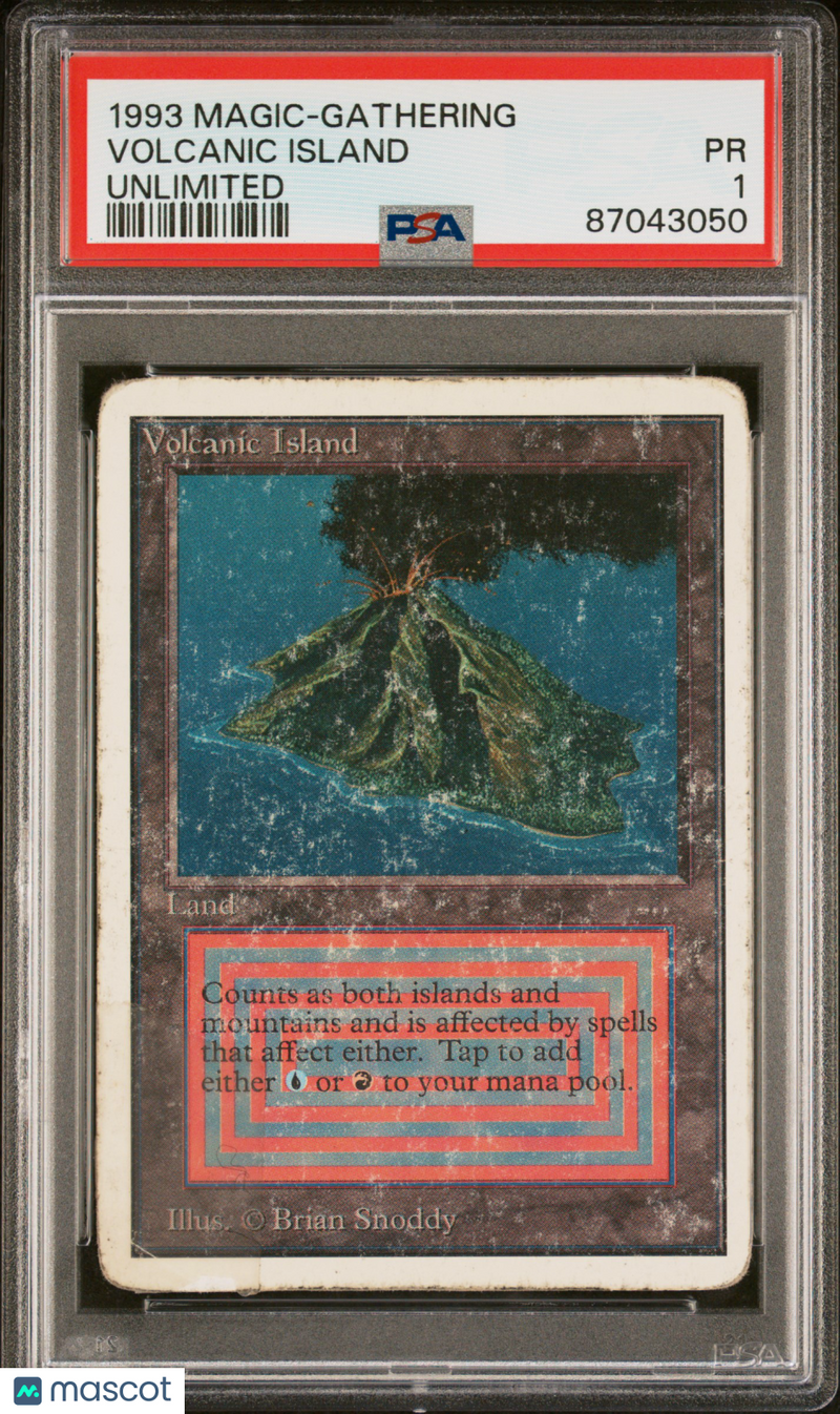 1993 Magic The Gathering Unlimited MTG Volcanic Island POP 1 PSA 1