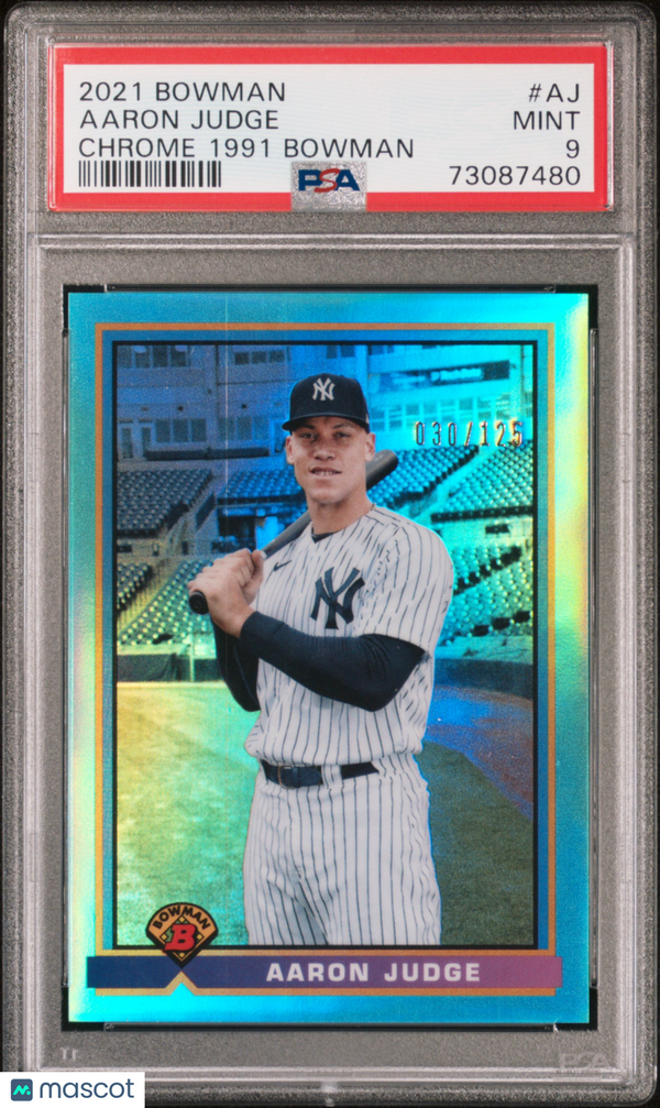 2021 Bowman Chrome 1991 Bowman Aaron Judge #AJ PSA 9 Baseball