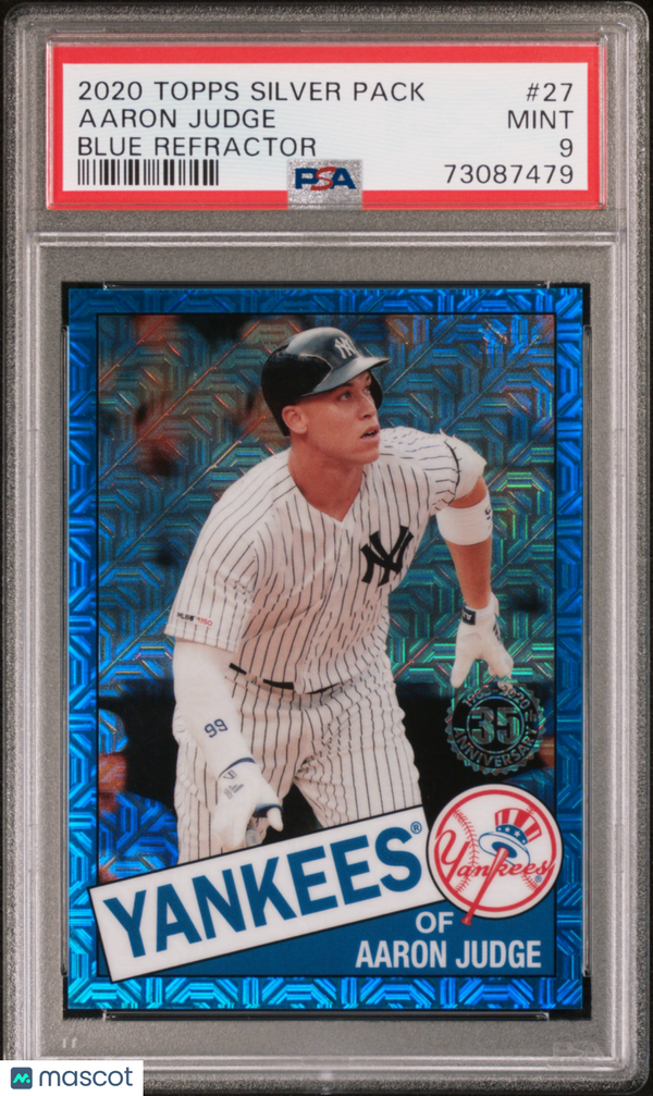 2020 Topps Silver Pack 1985 Chrome Promo Aaron Judge #27 PSA 9 Baseball