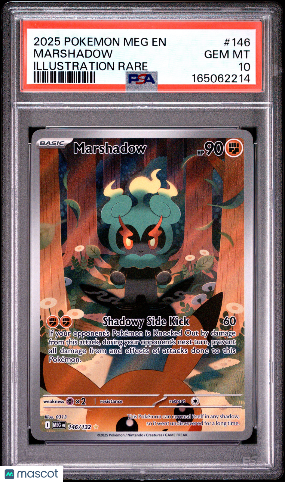2025 Pokemon Mega Evolution Marshadow #146 Illustration Rare PSA 10 GEM MINT