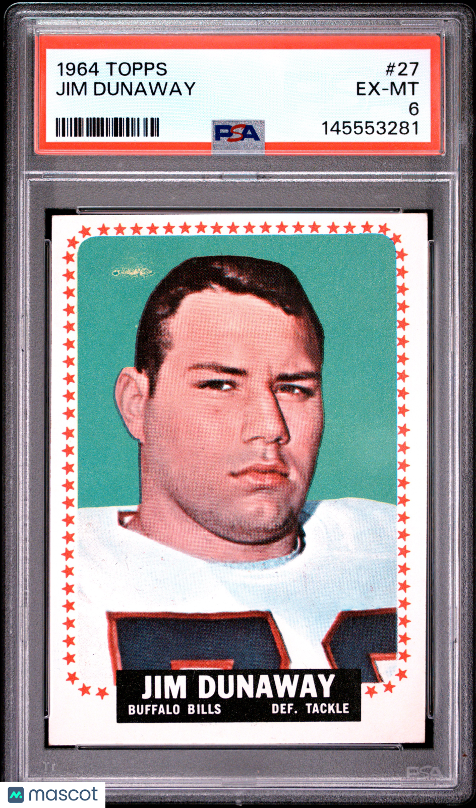 1964 Topps Jim Dunaway #27 PSA 6