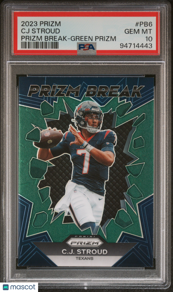 2023 Panini Prizm Prizm Break CJ Stroud #PB6 PSA 10 Football