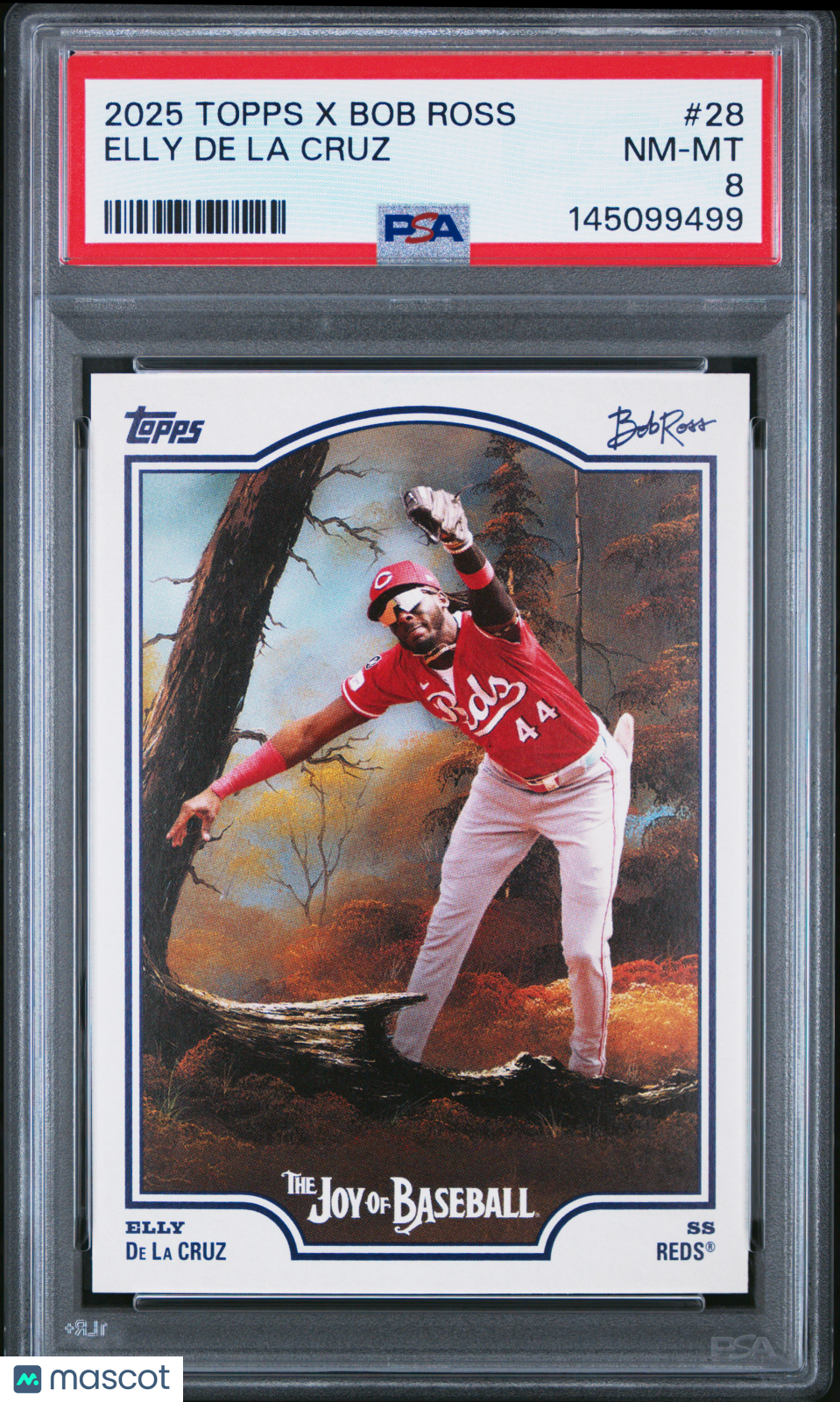 2025 Topps X Bob Ross The Joy Of Baseball Elly De La Cruz #28 PSA 8