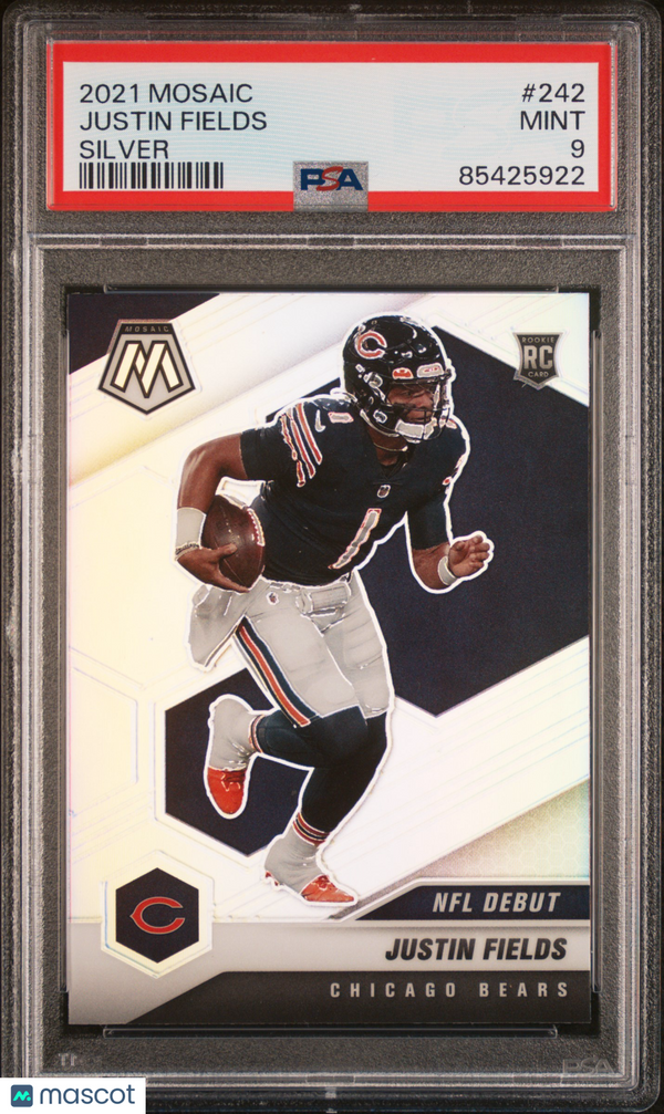 2021 Panini Mosaic Justin Fields #242 PSA 9 Football