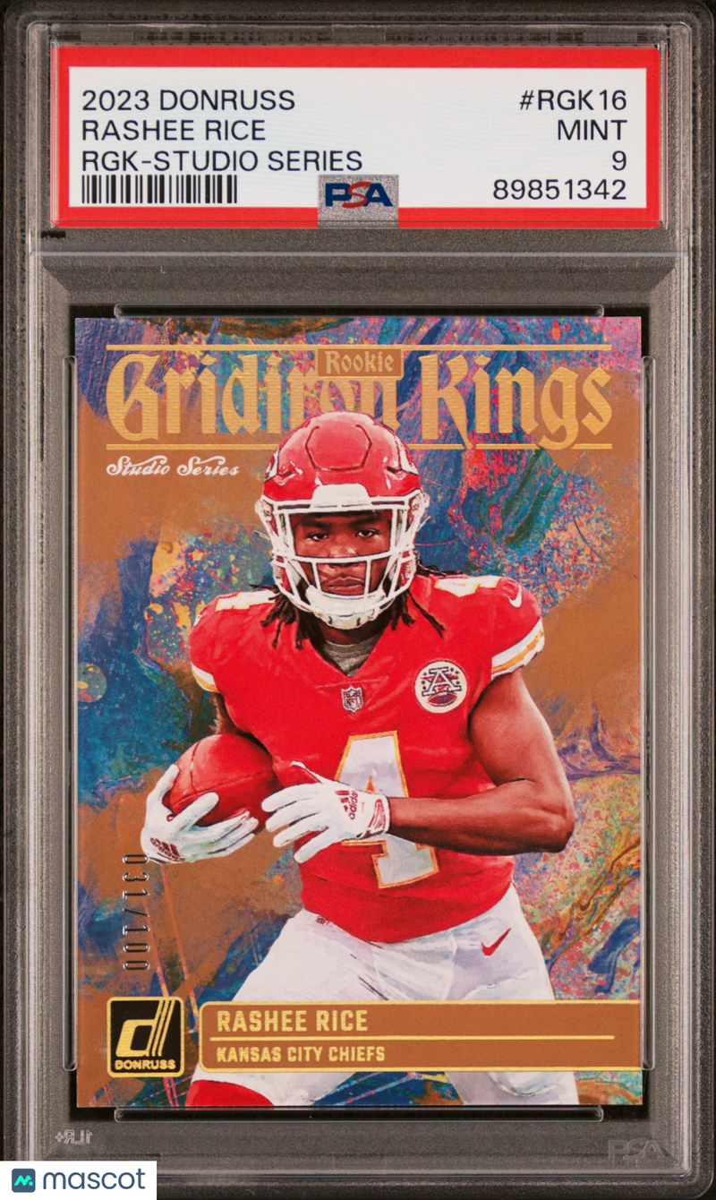 Rashee Rice 2023 Panini Donruss Rookie Gridiron Kings RGK Studio Series /100