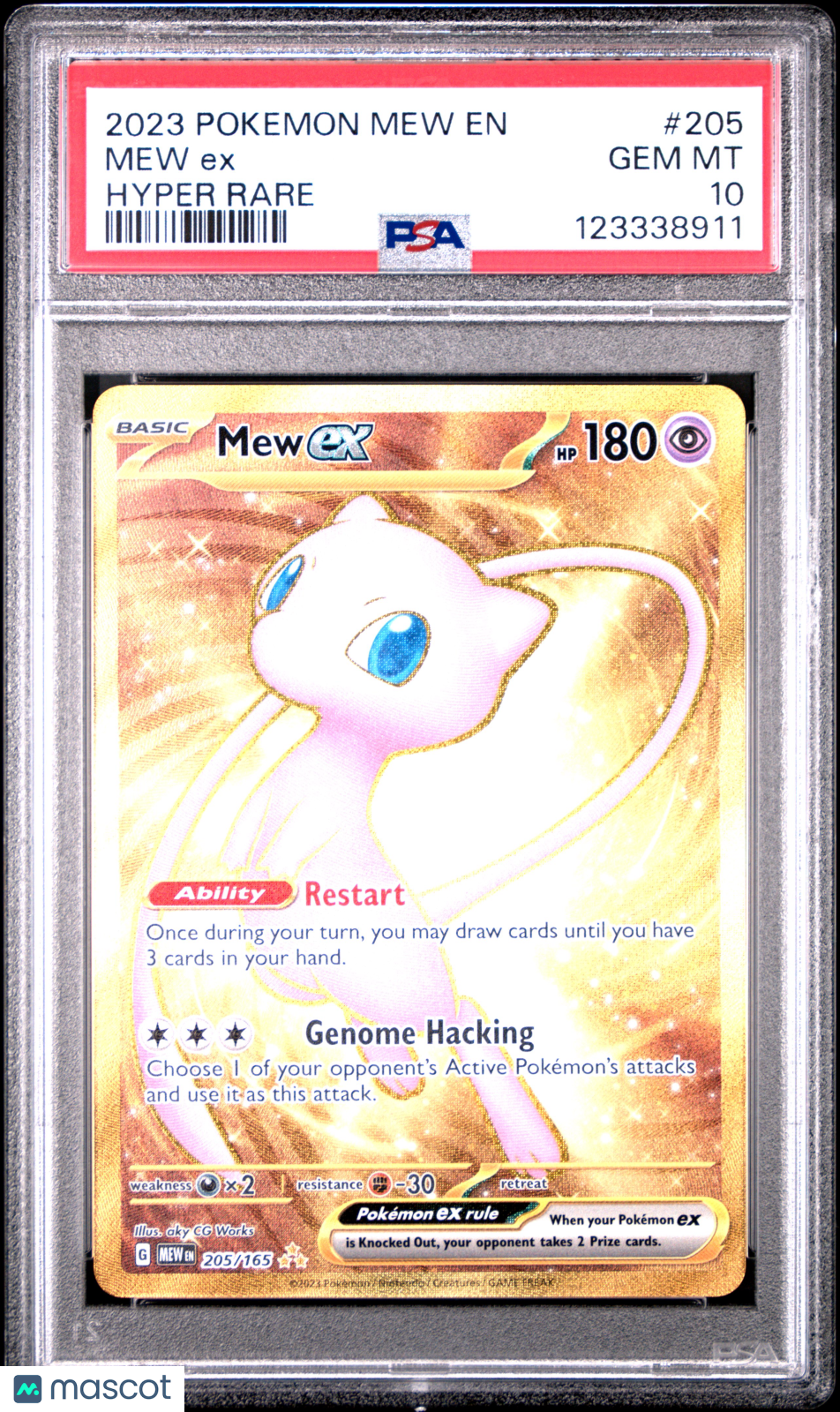 2023 Pokemon Mew EN-151 Mew EX #205 Hyper Rare PSA 10