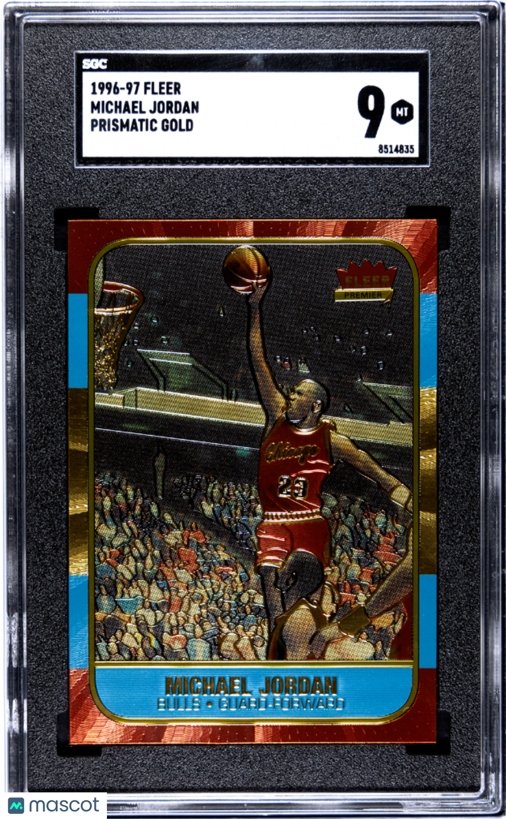 1996 Fleer Michael Jordan Prismatic Gold SGC 9 Chicago Bulls