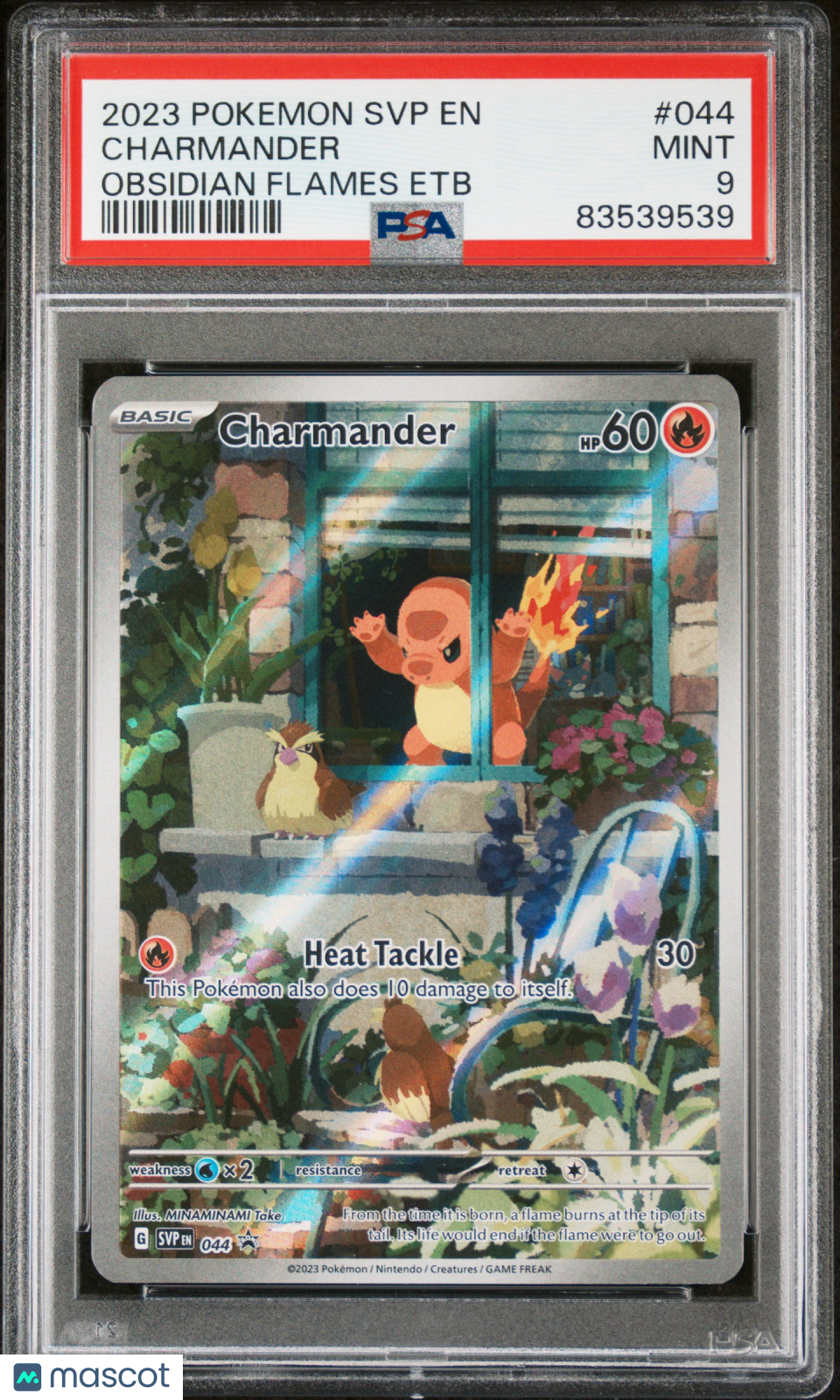 2023 Pokemon SV Black Star Promo Charmander #044 Obsidian Flames Etb PSA 9