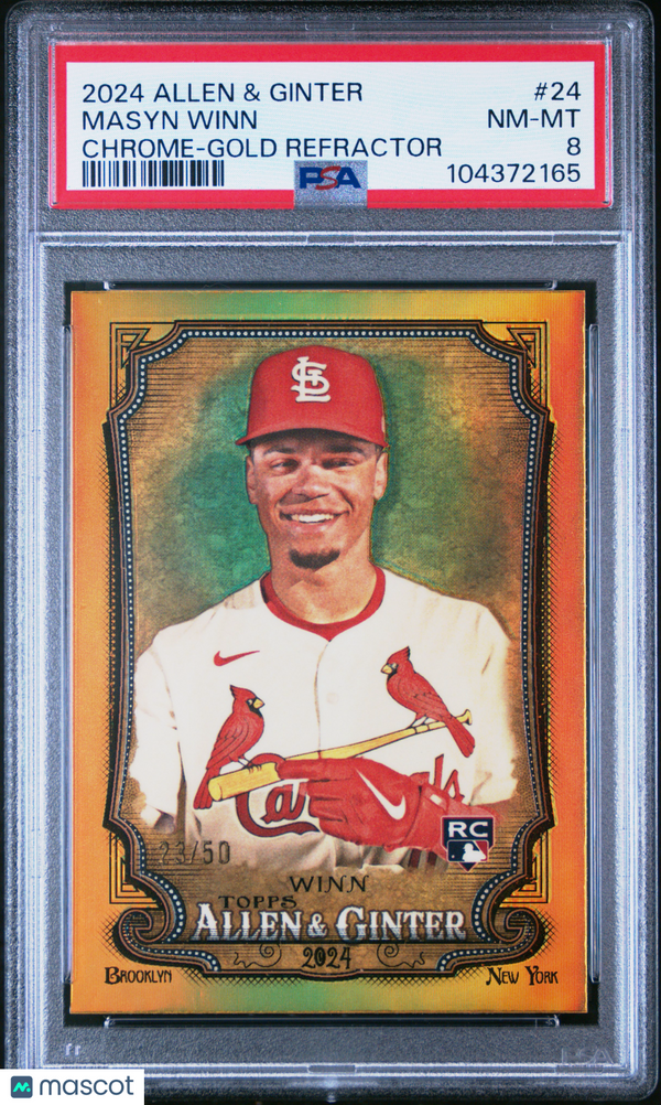 2024 Topps Allen & Ginter Masyn Winn Chrome Gold Refractor 23/50 #24 PSA 8