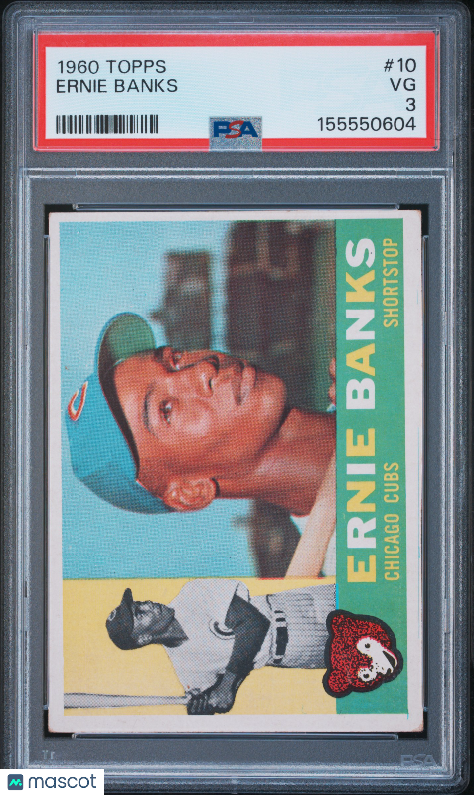 1960 Topps Ernie Banks #10 PSA 3 Chicago Cubs
