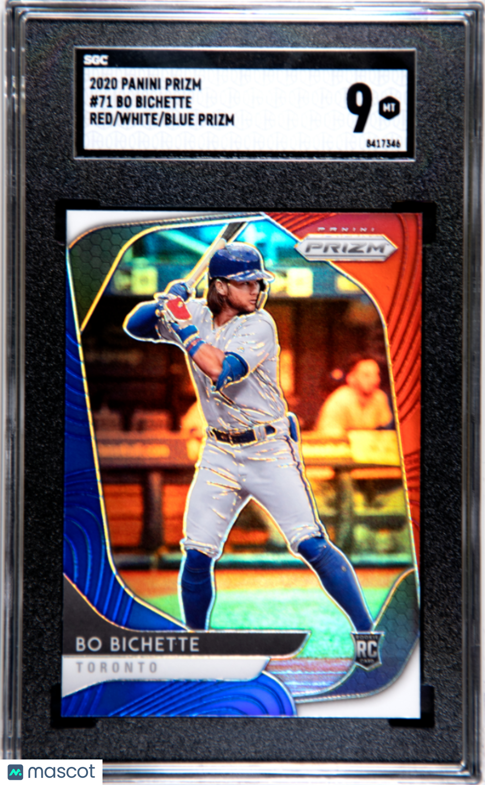 2020 Panini Prizm Bo Bichette Red White Blue Rookie #71 SGC 9 Blue Jays