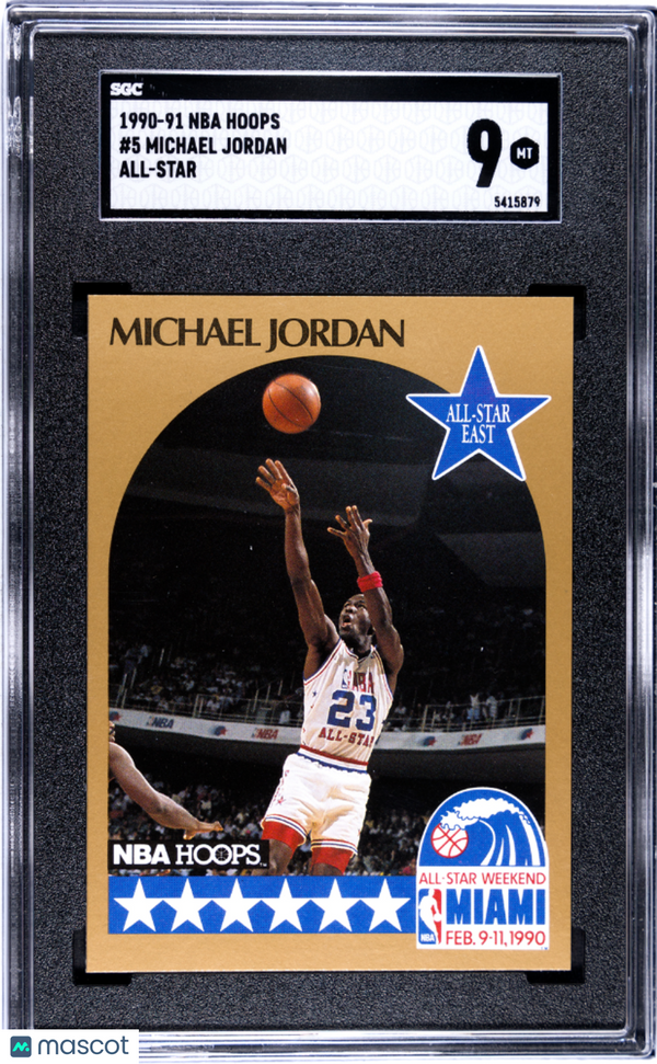 1990-91 Nba Hoops Michael Jordan #5 SGC 9 Basketball