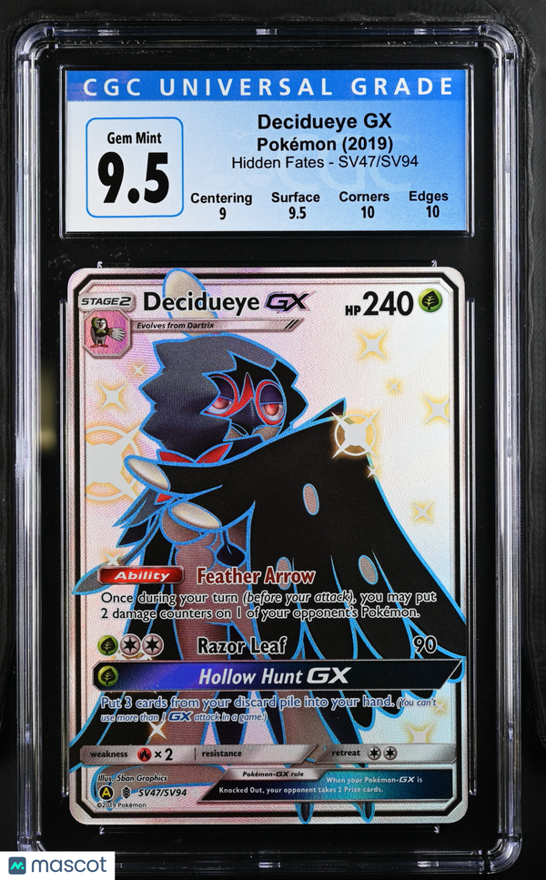 2019 Pokémon TCG Decidueye GX #SV47/SV94 English Full Art CGC 10