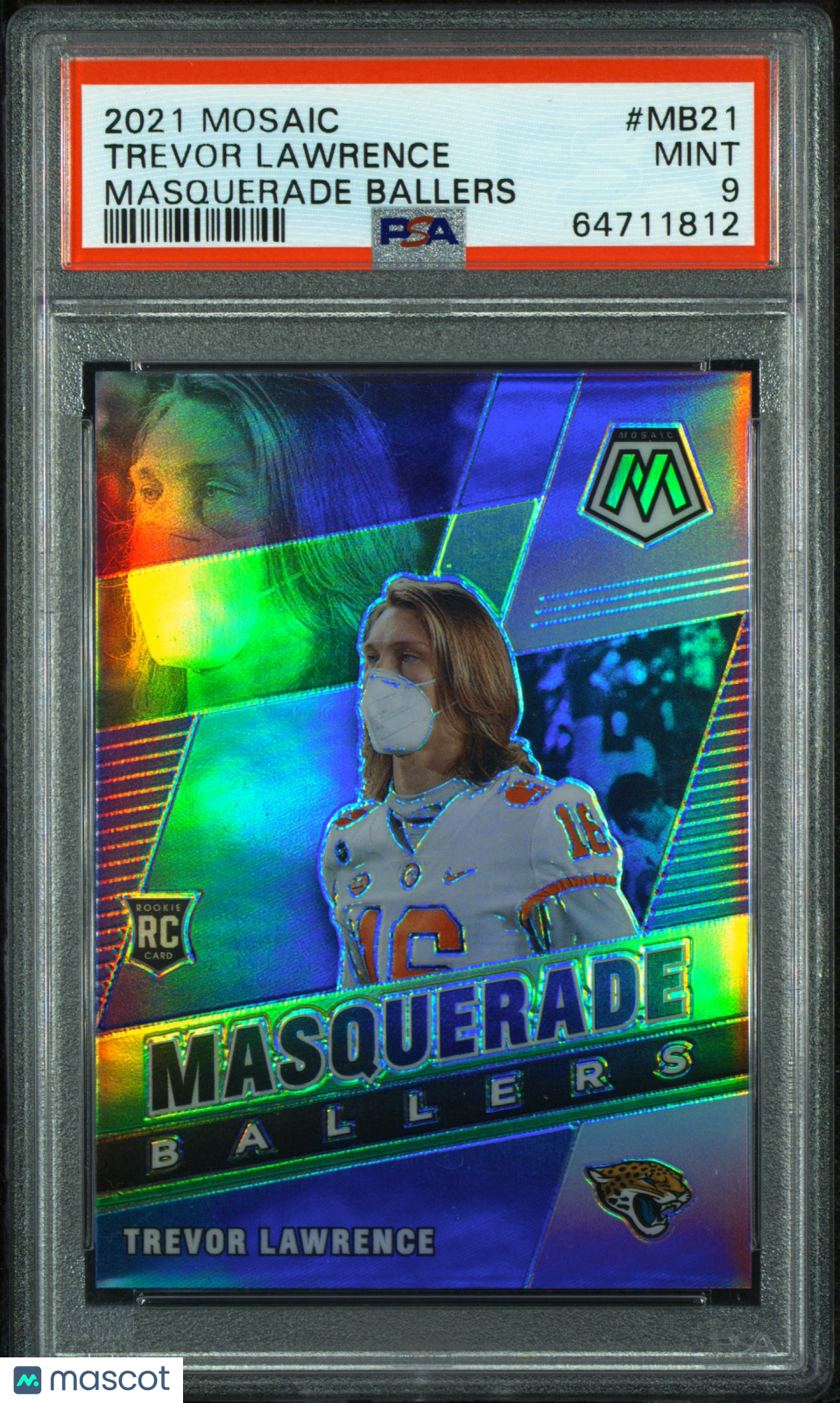 2021 Panini Mosaic Masquerade Ballers Trevor Lawrence MB21 PSA 9 MINT Jaguars RC