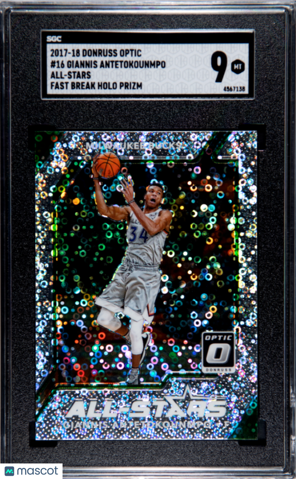 2017-18 Donruss Optic Giannis Antetokounmpo #16 SGC 9 Basketball