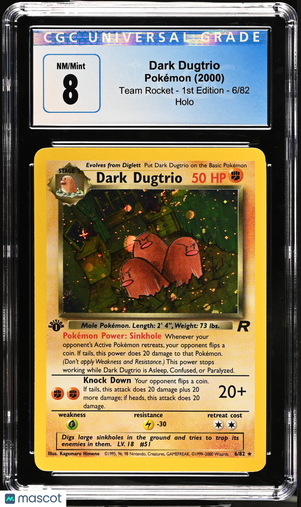 Pokémon Dark Dugtrio #6/82 English CGC 8