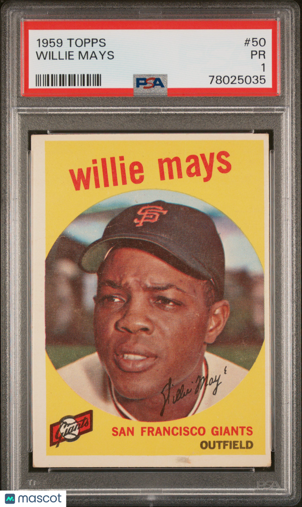 1959 Topps Willie Mays #50 PSA 1 Baseball