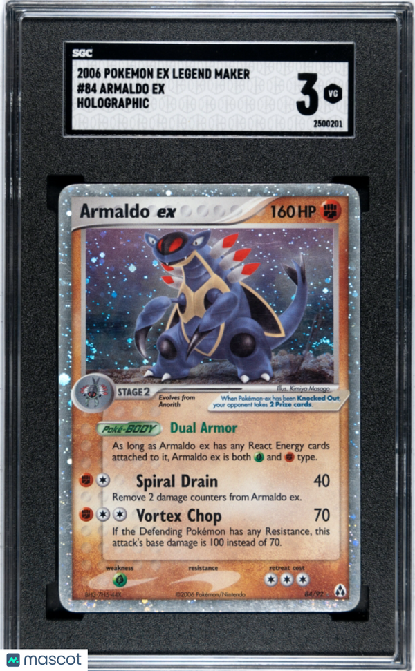 2006 Pokémon TCG Armaldo EX #84 SGC 3