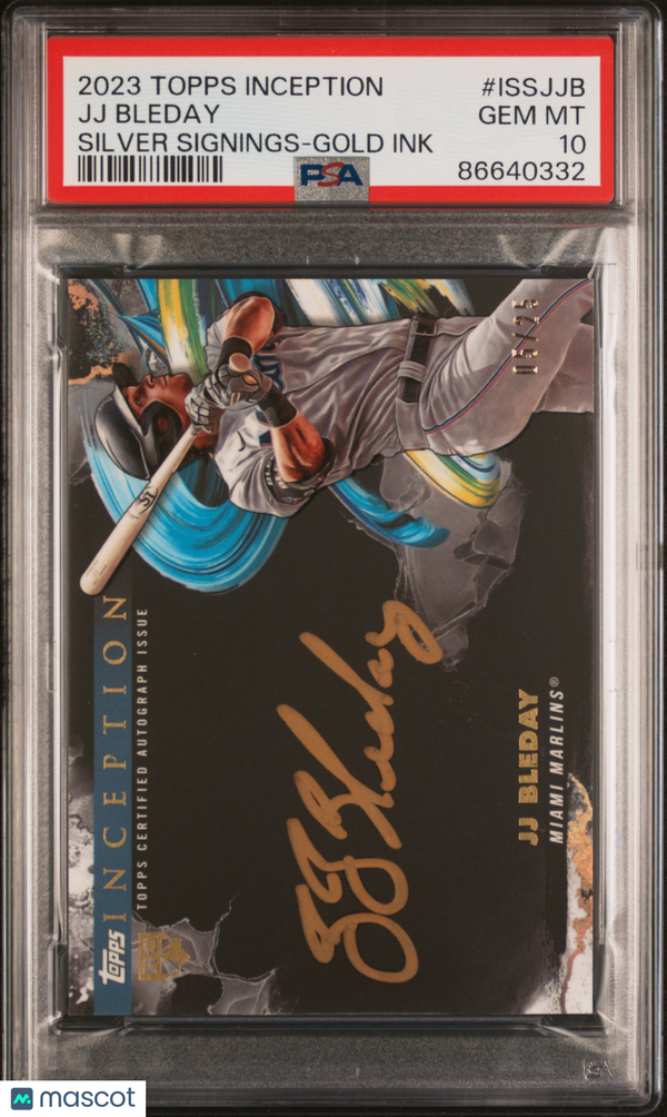 2023 Topps Inception Inception Silver Signings JJ Bleday #ISSJJB PSA 10 /25