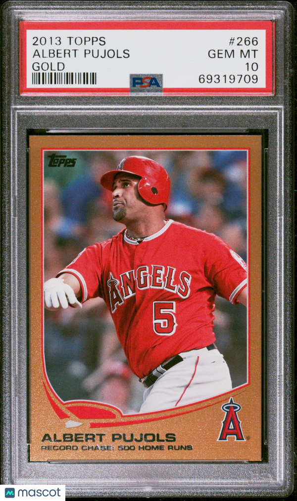 2013 Topps Albert Pujols Gold /2013 #266 PSA 10 Baseball