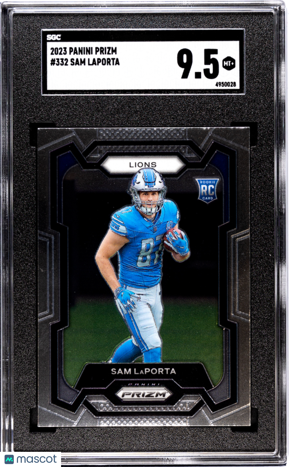 2023 Panini Prizm Sam Laporta #332 SGC 9.5 Detroit Lions