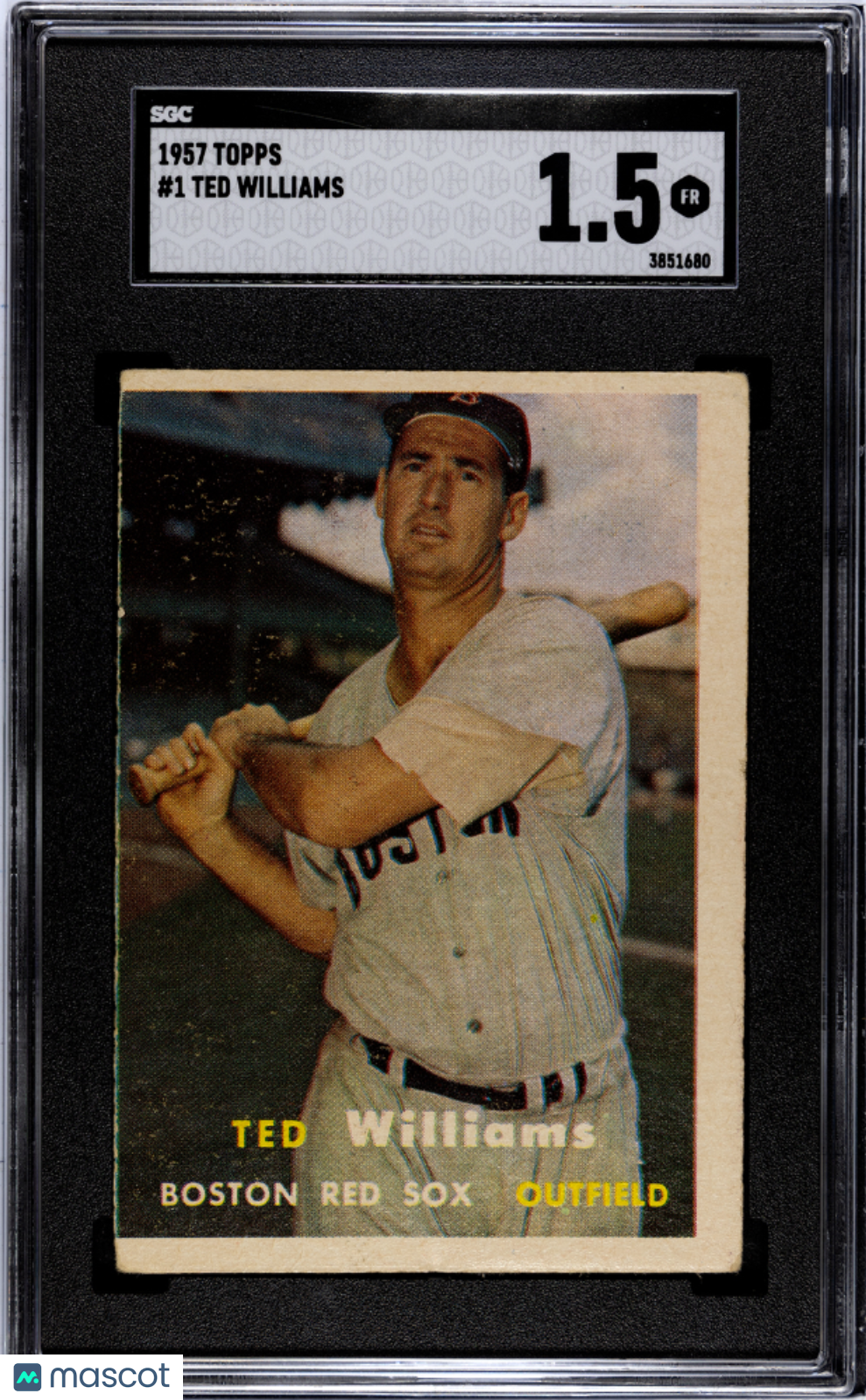 1957 Topps Ted Williams #1 SGC 1.5 Boston Red Sox